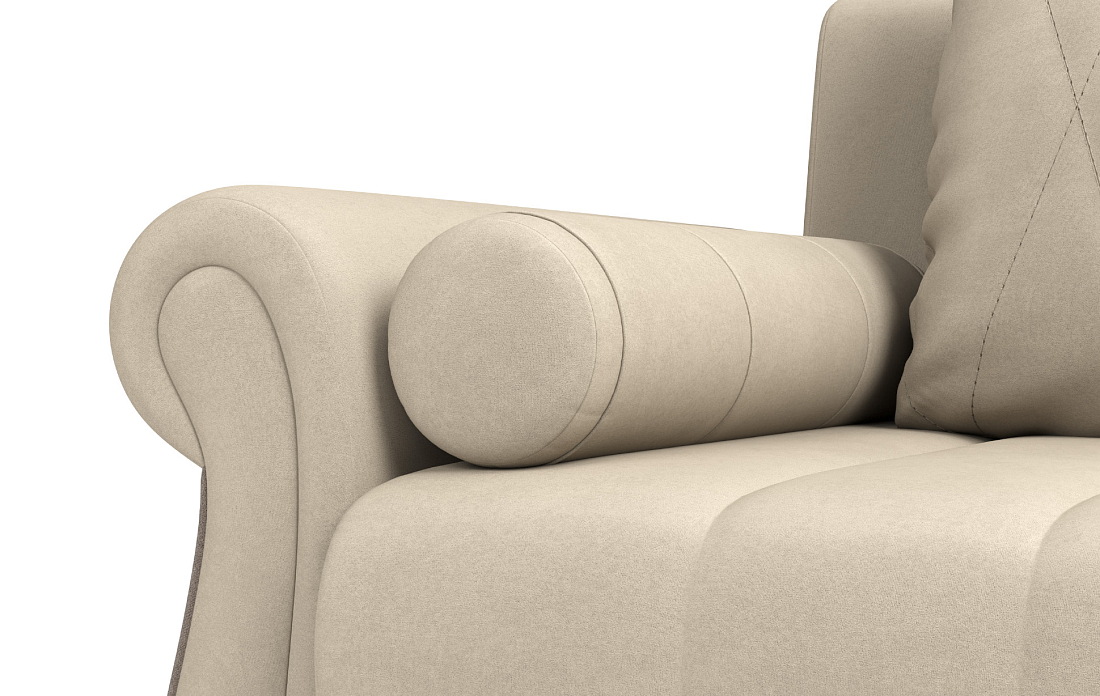 Диван - кровать Порто М велюр тенерифе крем/велюр тенерифе хумус